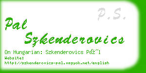 pal szkenderovics business card